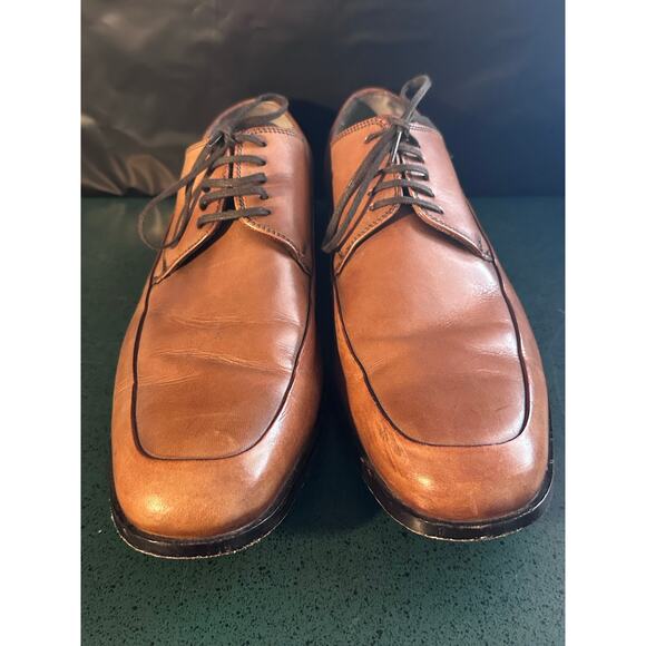 Kenneth Cole Other - Kenneth Cole New York Silver Tech Brown Square Toe Leather Dress Shoes 13 Mens